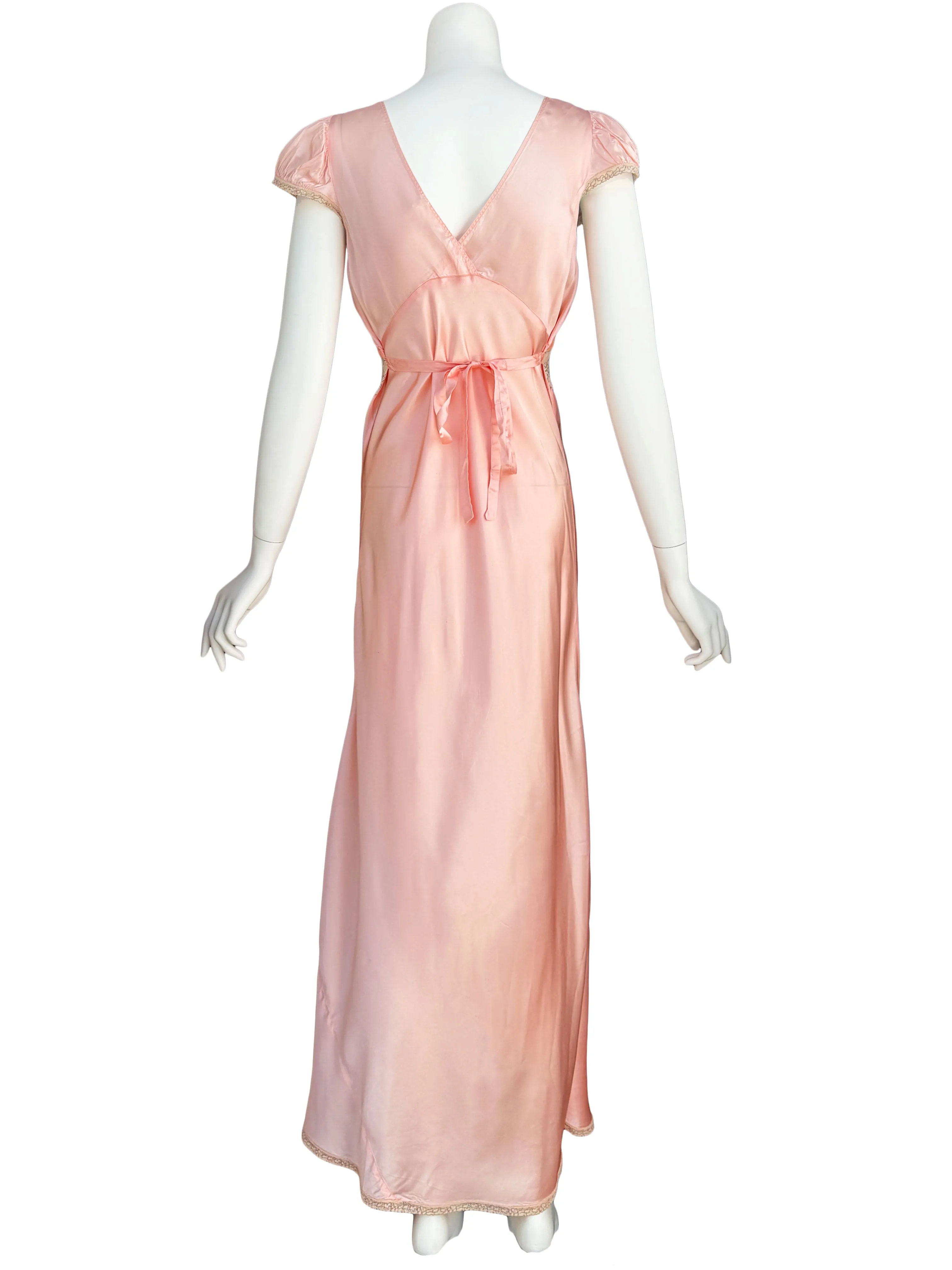 1930s Lace & Chiffon Slip Dress