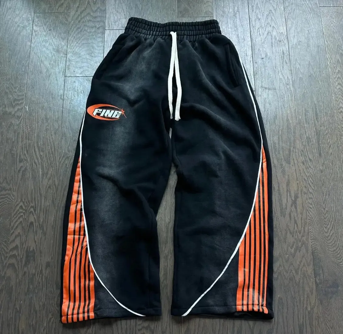 American Hip Hop Cargo Sweatpants - Striped Oversize Joggers