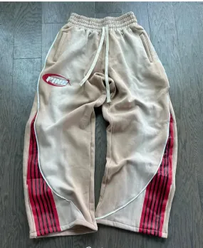 American Hip Hop Cargo Sweatpants - Striped Oversize Joggers
