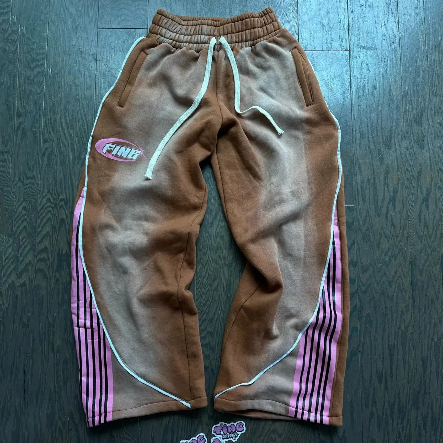 American Hip Hop Cargo Sweatpants - Striped Oversize Joggers