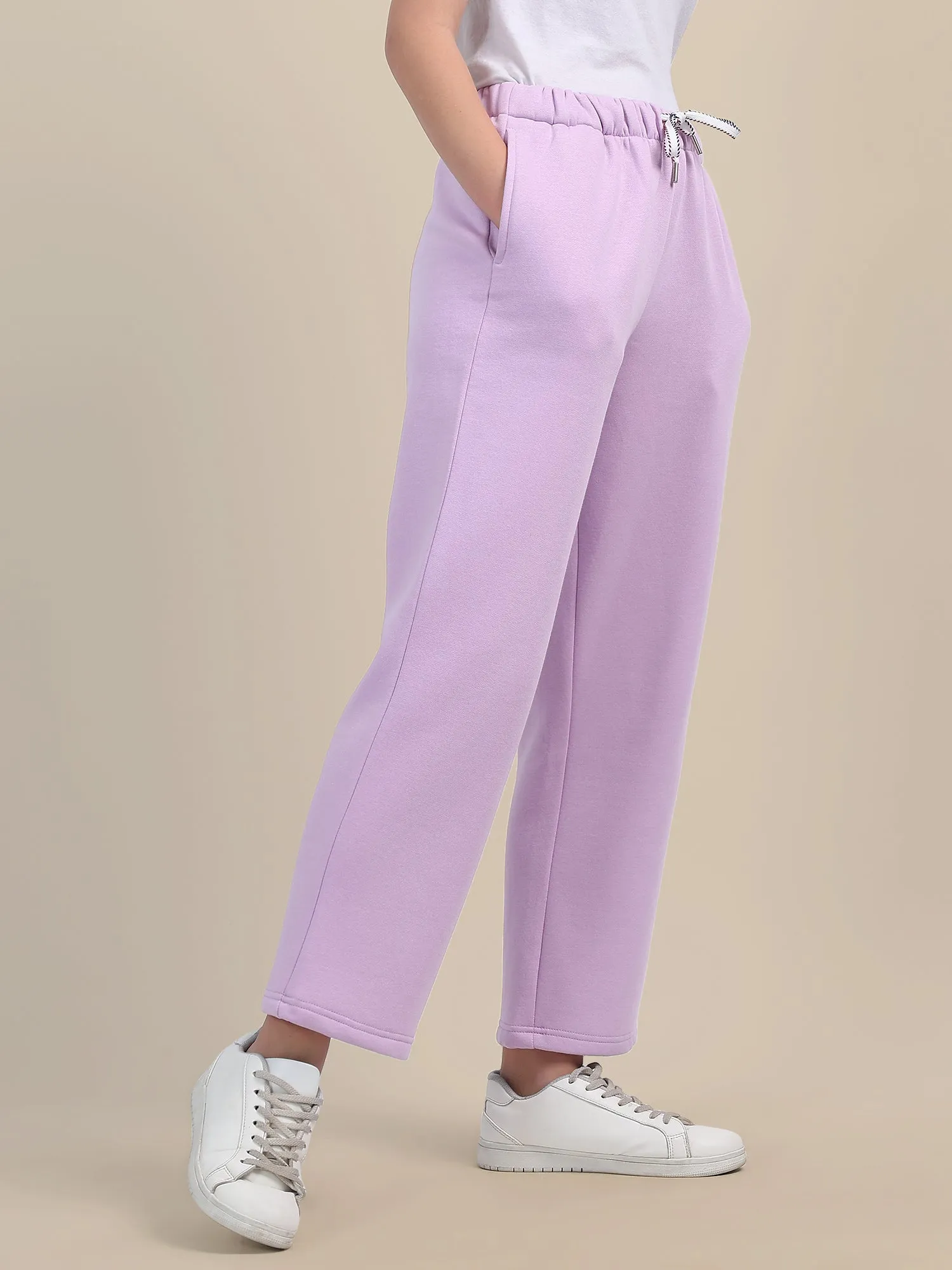 Amswan Womens Premium Cotton Lilac Sweatpant