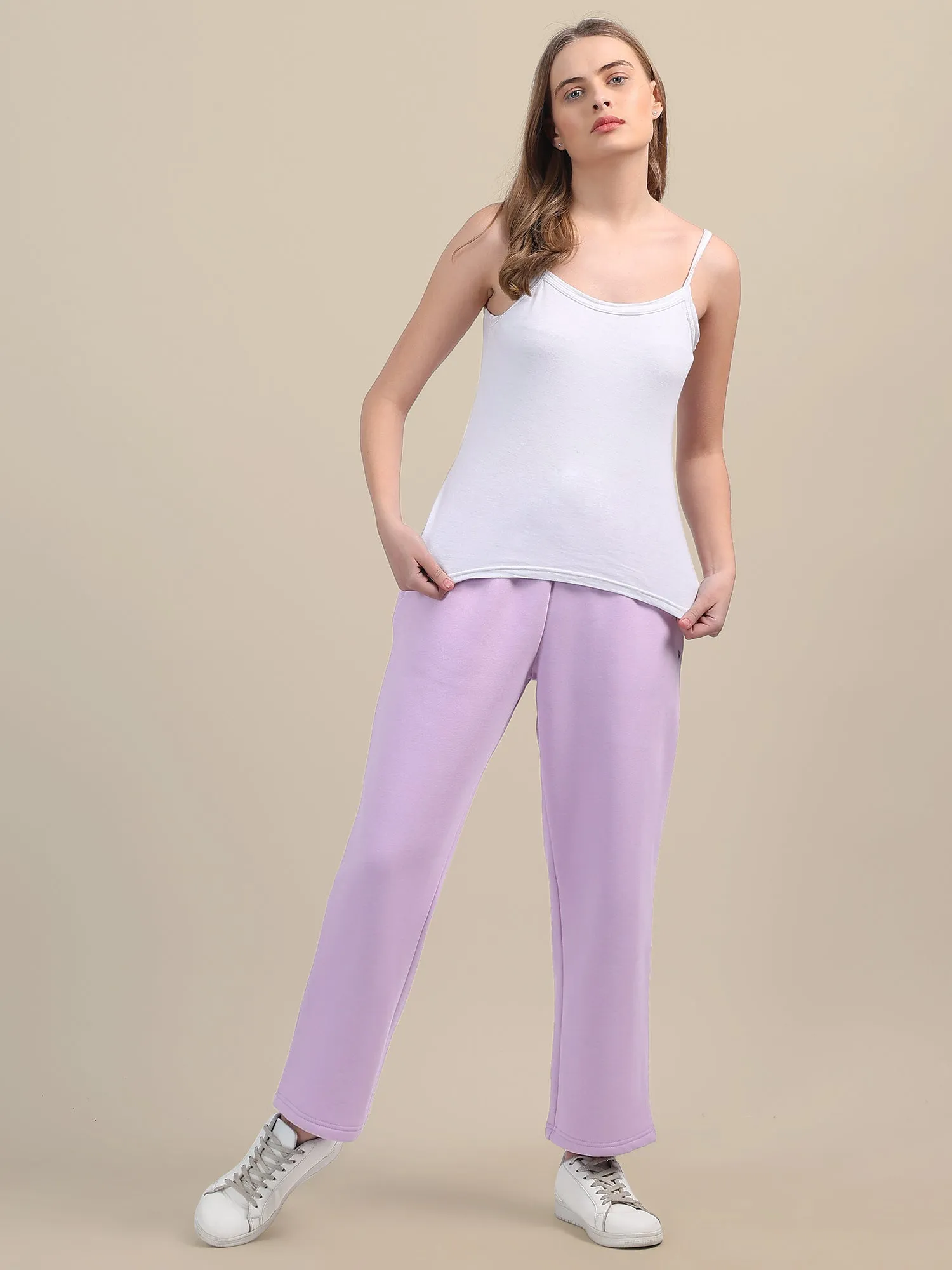 Amswan Womens Premium Cotton Lilac Sweatpant