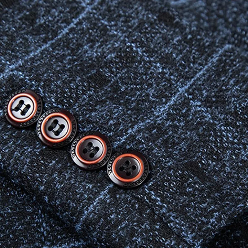 Angelo Ricci™ Autumn Plaid Men Blazer