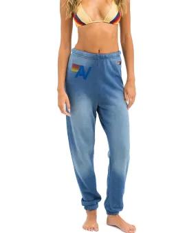 Aviator Nation Women Vintage Logo Sweatpants Faded Water