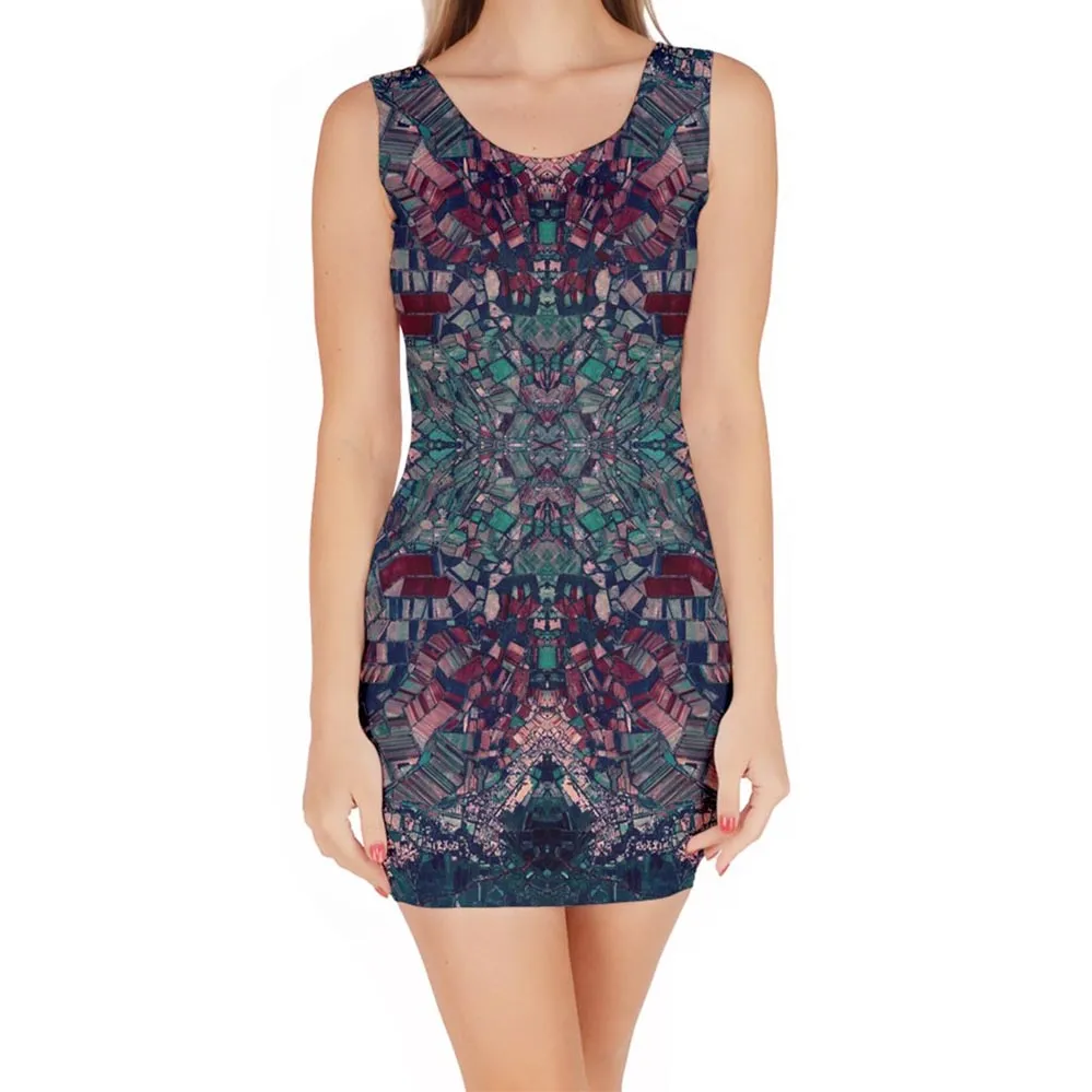 Bacanda Teal Bodycon Dress