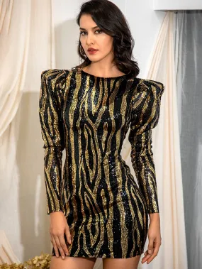 Backless Sequin Dress