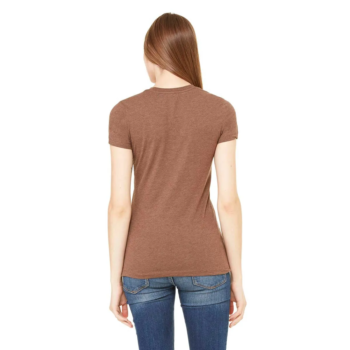 Bella   Canvas Women's Heather Brown Jersey Short-Sleeve T-Shirt