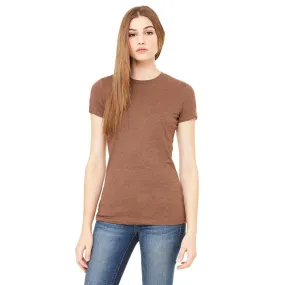 Bella   Canvas Women's Heather Brown Jersey Short-Sleeve T-Shirt