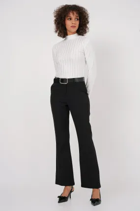 BGD Women Belted Spanish Flare Pants - Black - Roncaglia