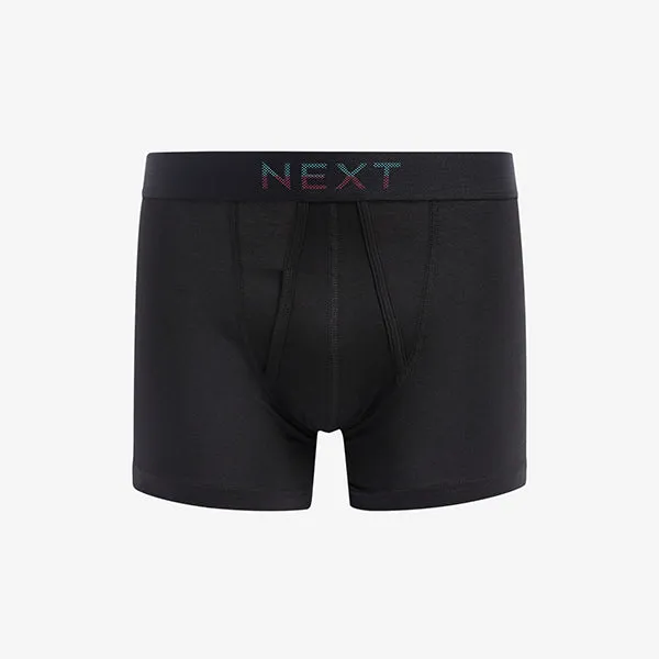 Black Bright Spot Waistband 4 pack A-Front Boxers