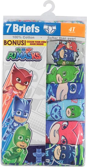 Brand new in package! Pj Masks Boys 7-Pack Brief Underwear, Sz 4T!