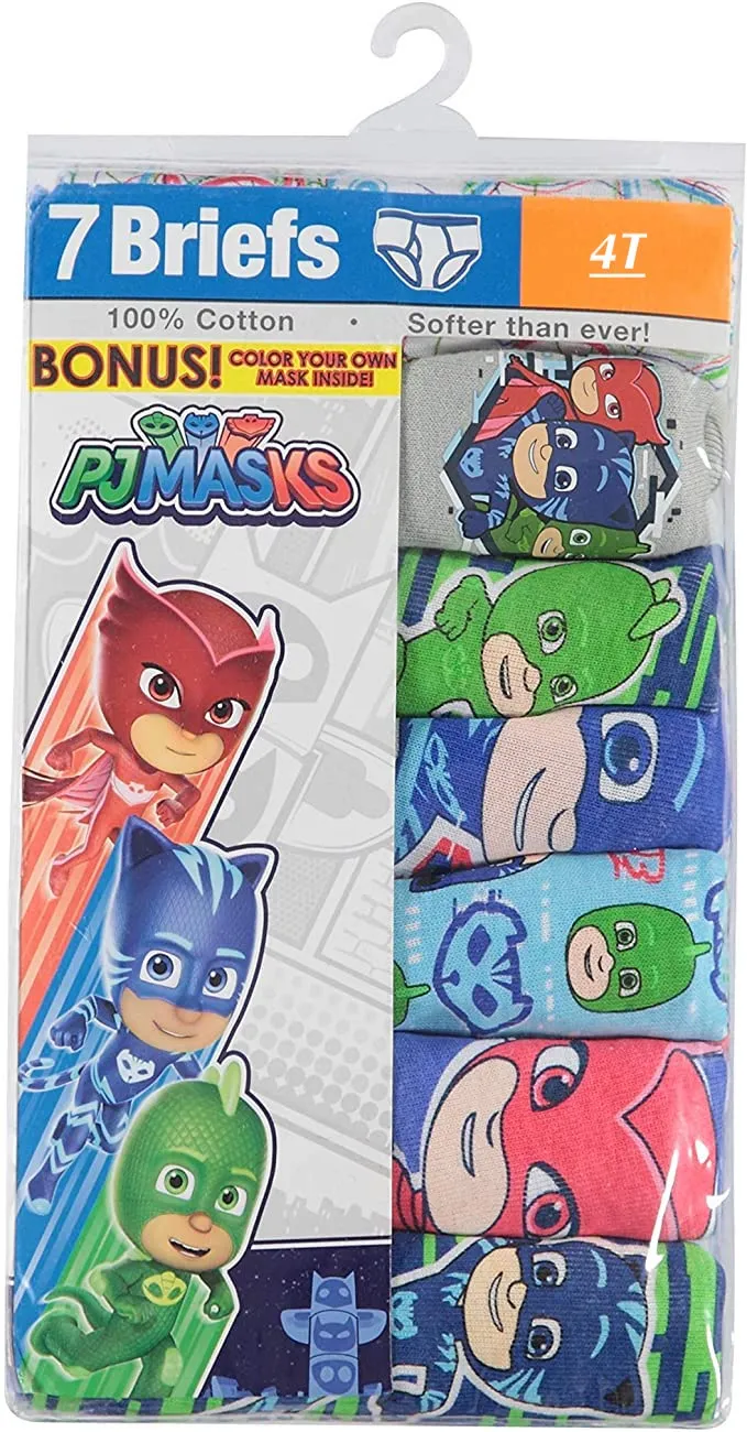 Brand new in package! Pj Masks Boys 7-Pack Brief Underwear, Sz 4T!