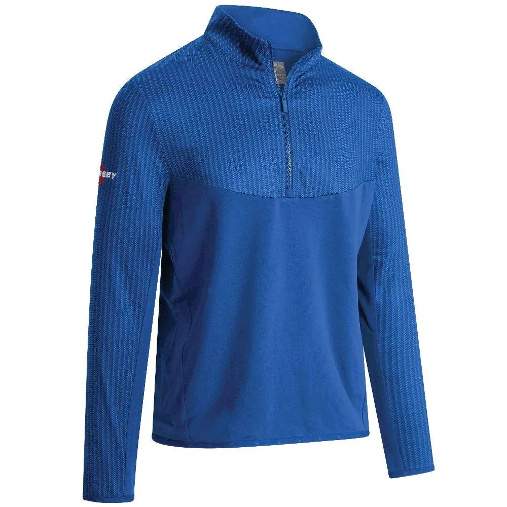 Callaway Mens Odyssey Long Sleeve 1/4 Zip Golf Chillout Egyptian Blue - CGKSB0B0