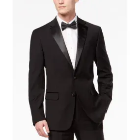 Calvin Klein Mens Slim fit Sport Coat Blazer 40 S Black Stretch