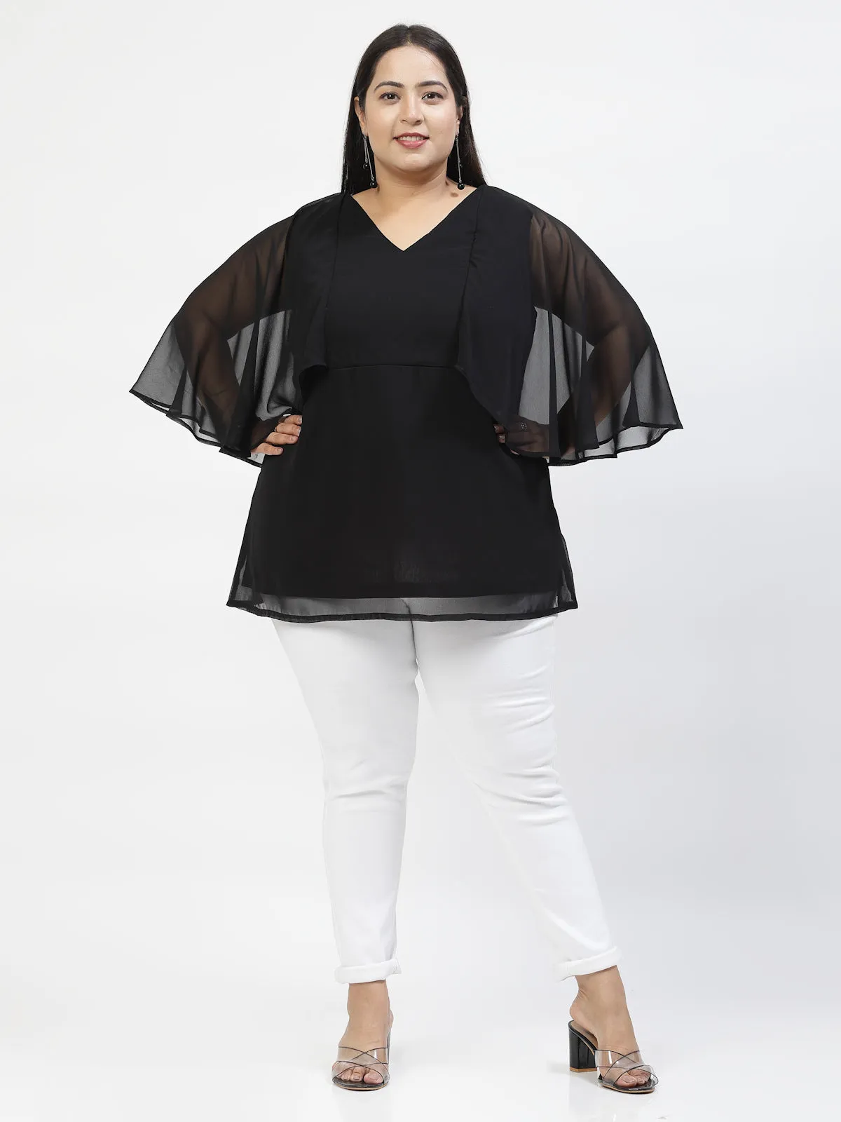 Cape Sleeve Cape Top