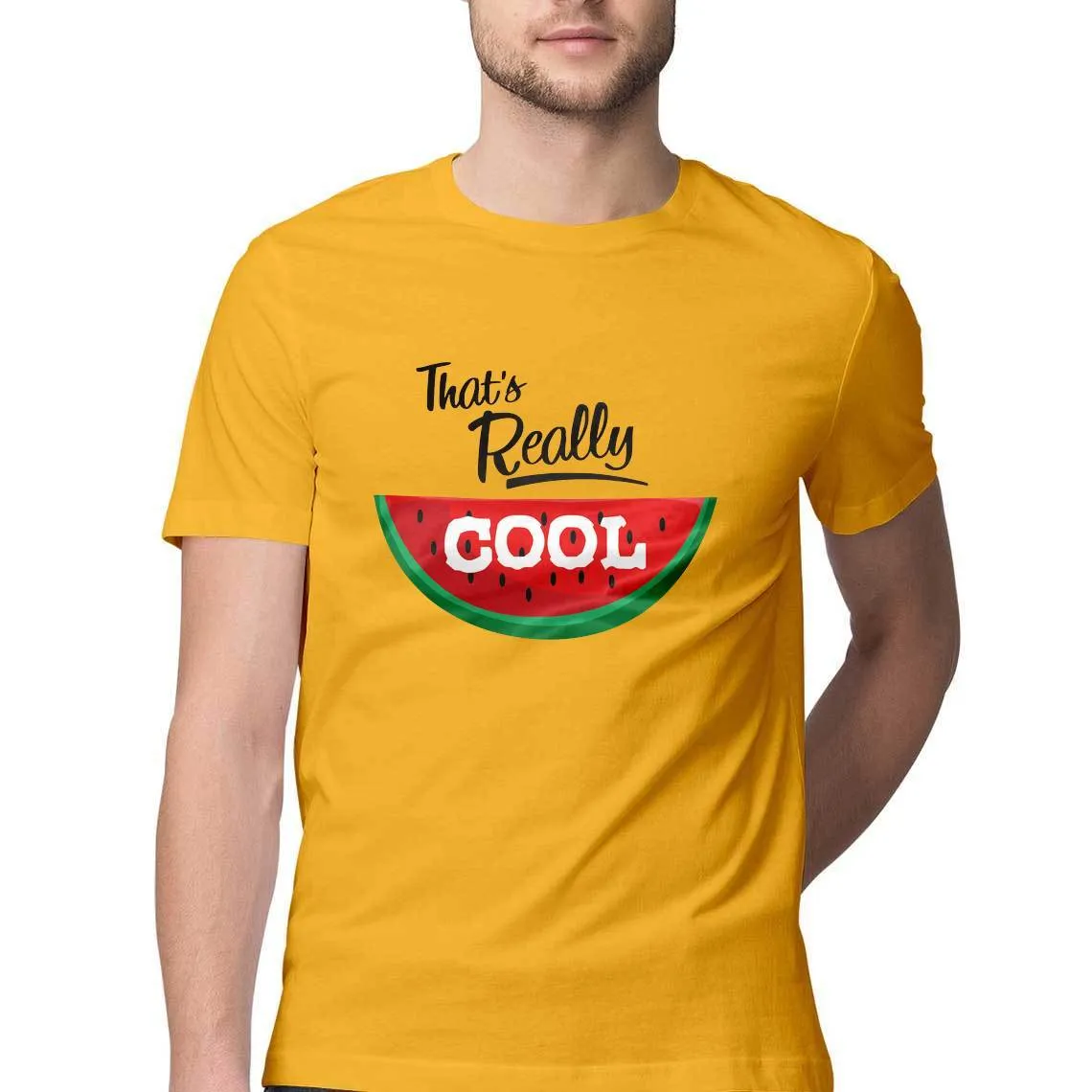 Cool Watermelon Round Neck T-Shirt