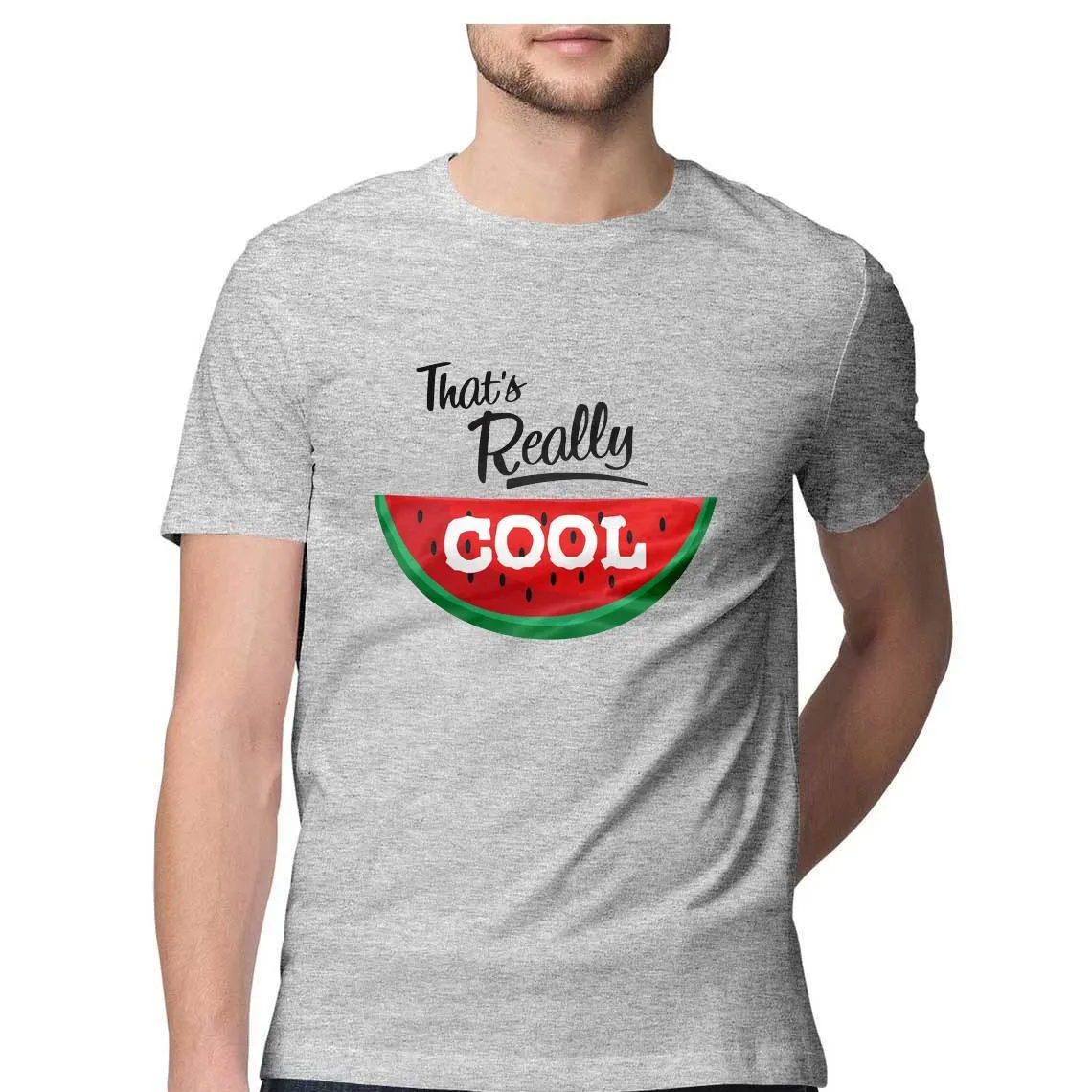 Cool Watermelon Round Neck T-Shirt