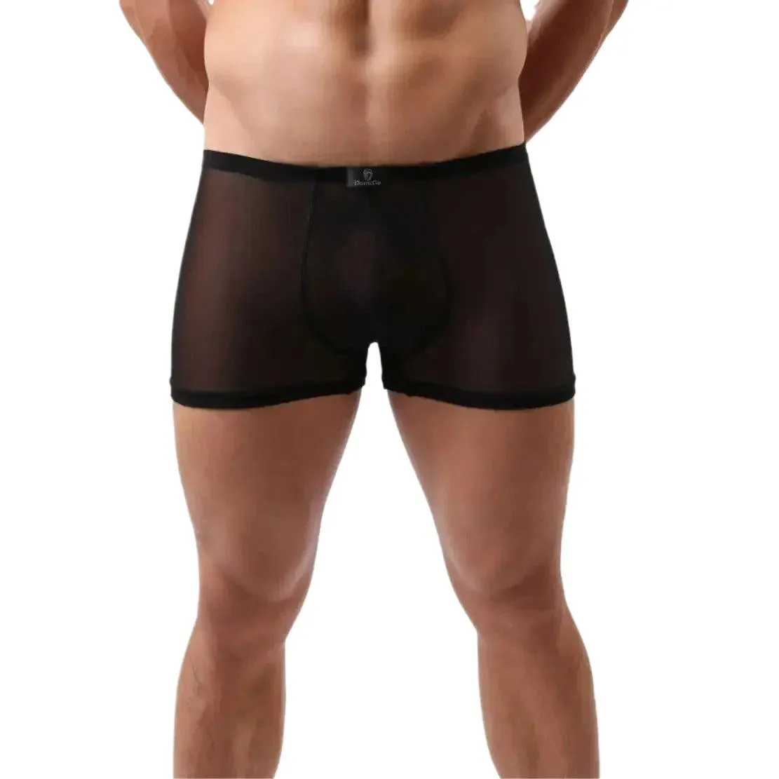 DomiGe Men's Sheer Mesh Boxer Shorts - Breathable & Sexy Male Underwear