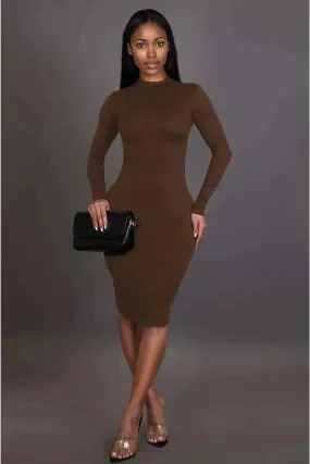 Downtown Brown Bodycon Dress