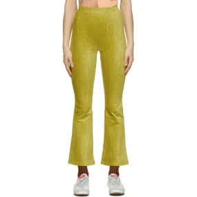 Eckhaus Latta SSENSE Exclusive Yellow Velour Trousers