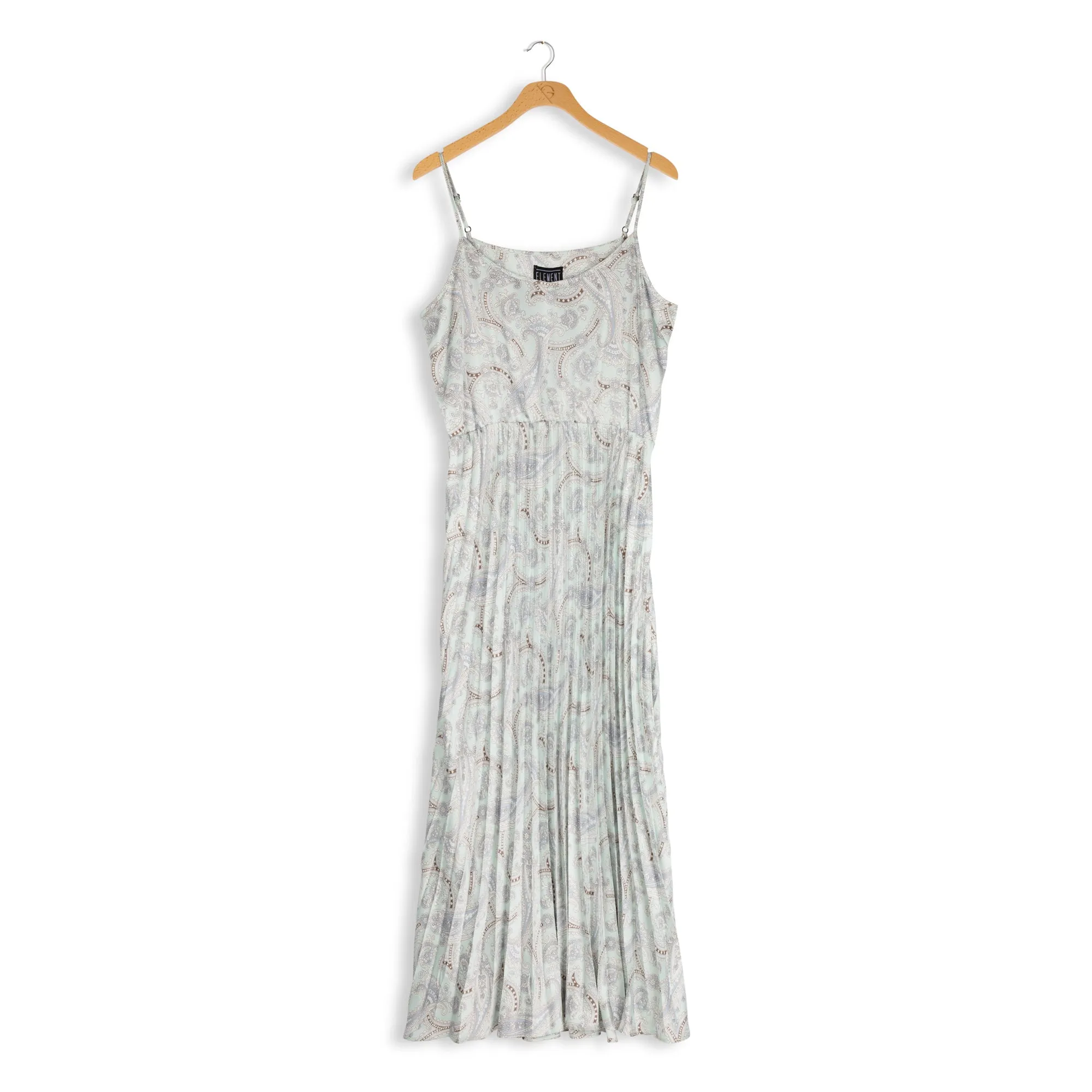 element maxi pleated slip dress