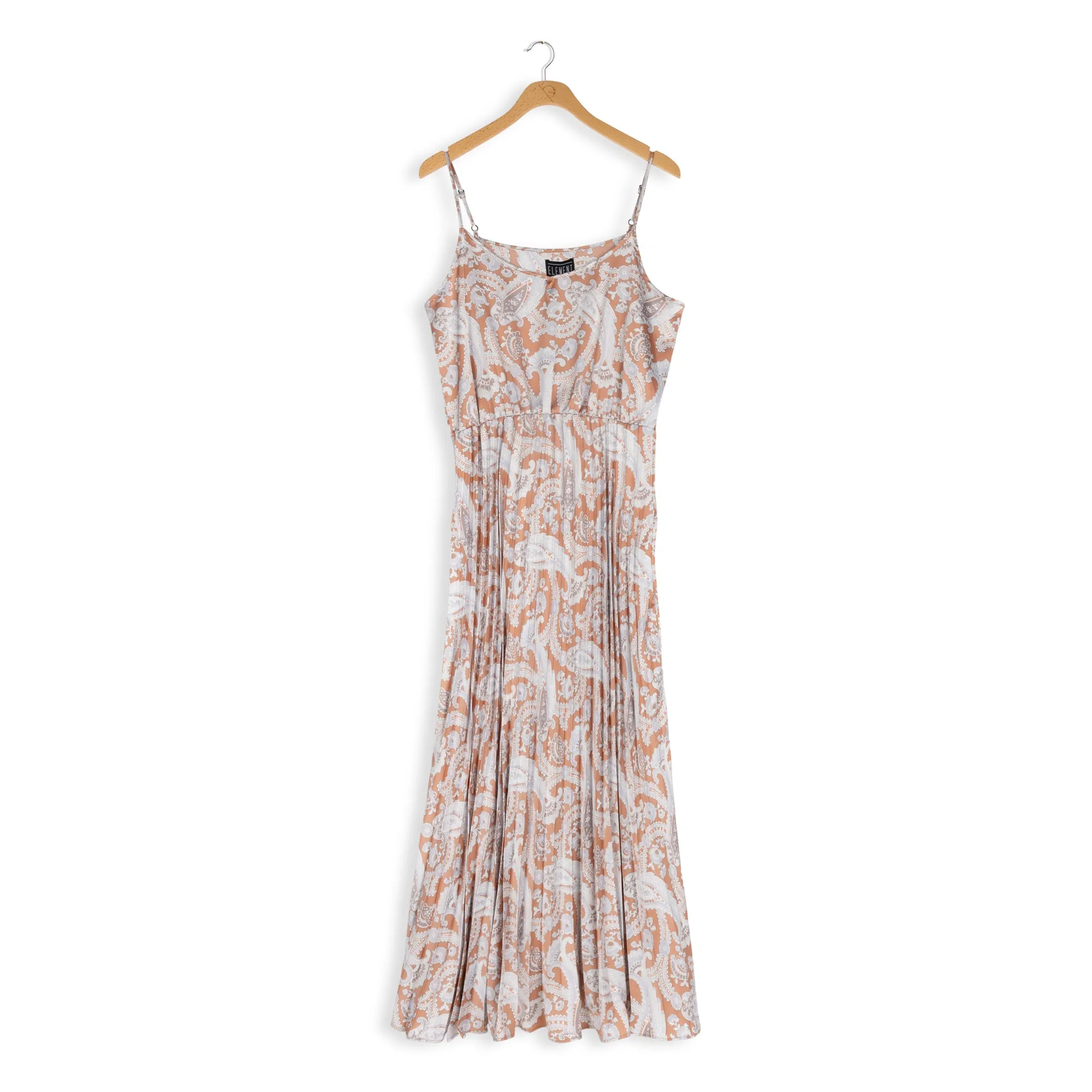 element maxi pleated slip dress