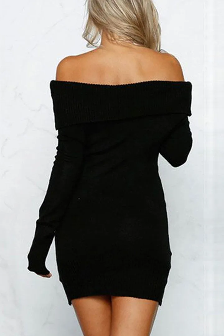 Ellie Off-Shoulder Knit Dress