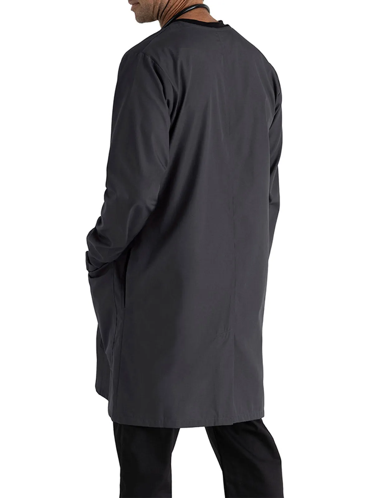 Essentials - Unisex Dental Round Neck 39" Dental white lab coat