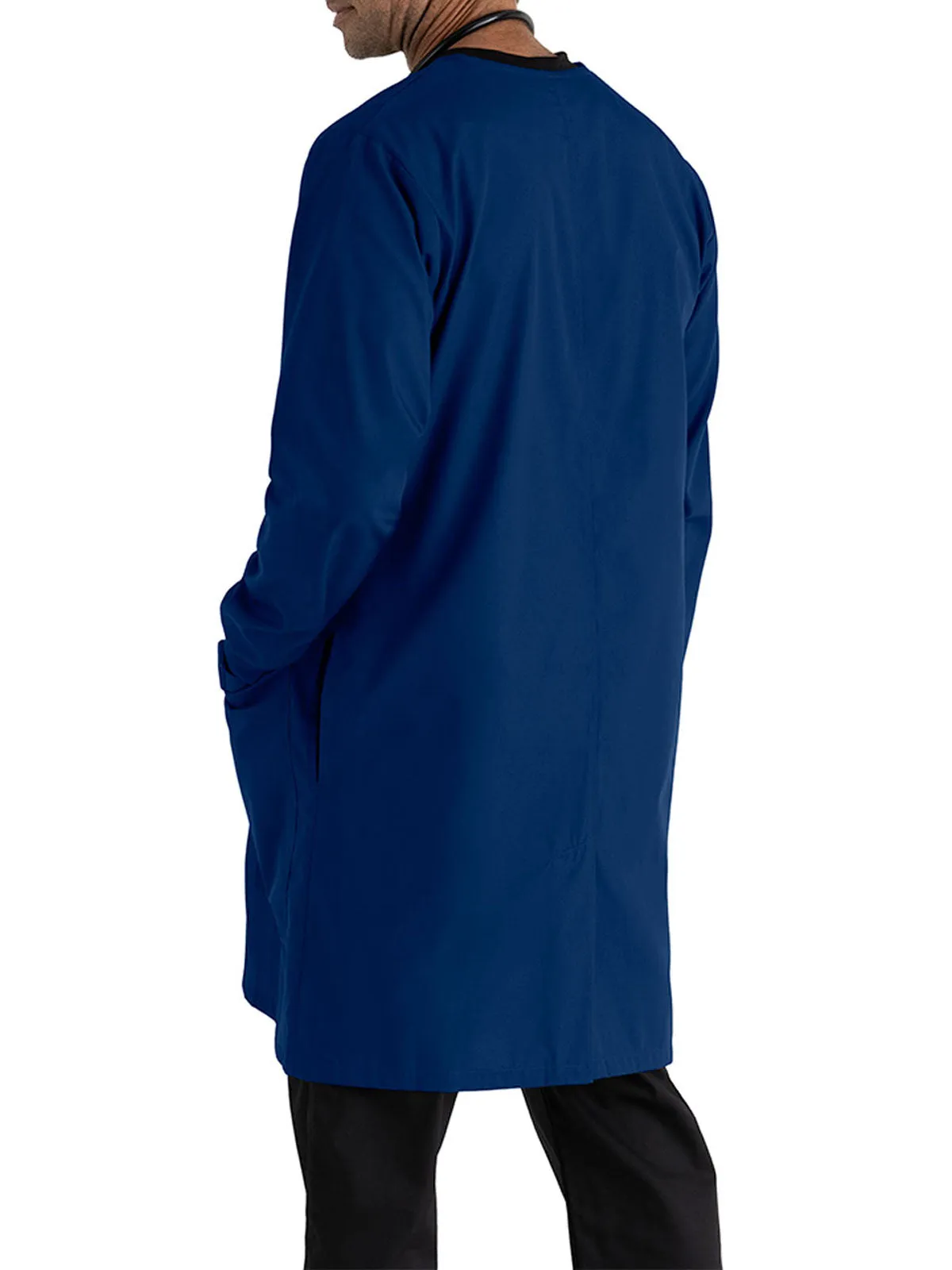 Essentials - Unisex Dental Round Neck 39" Dental white lab coat