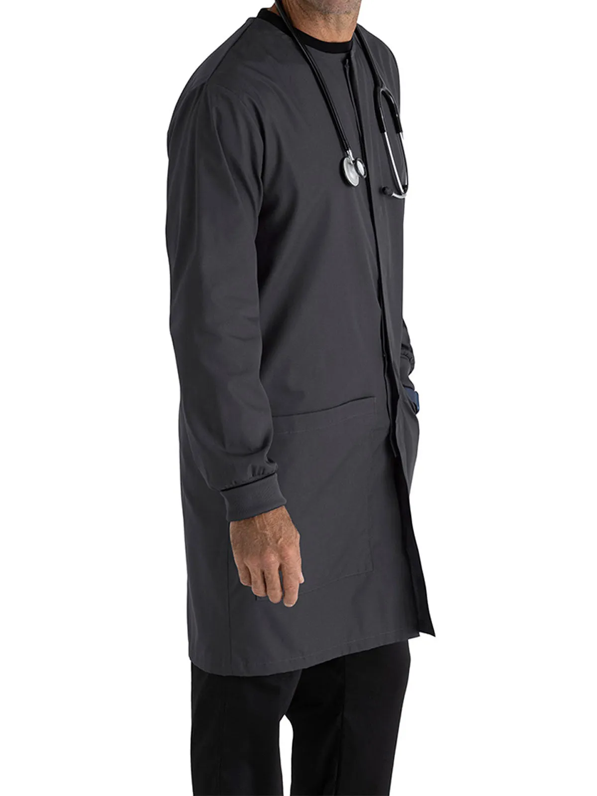 Essentials - Unisex Dental Round Neck 39" Dental white lab coat