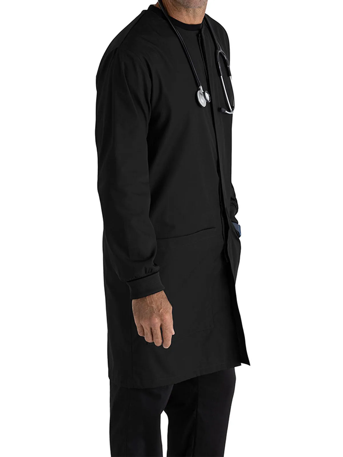 Essentials - Unisex Dental Round Neck 39" Dental white lab coat