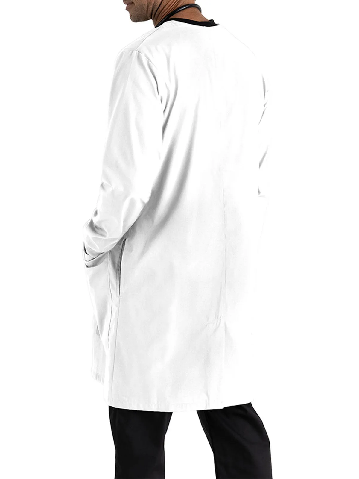 Essentials - Unisex Dental Round Neck 39" Dental white lab coat