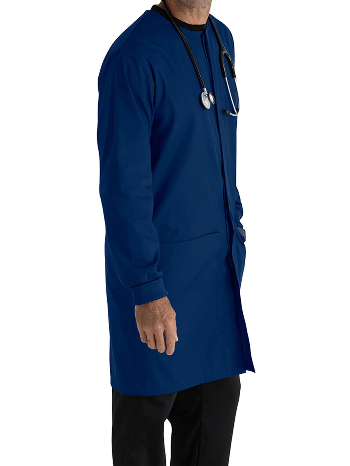 Essentials - Unisex Dental Round Neck 39" Dental white lab coat