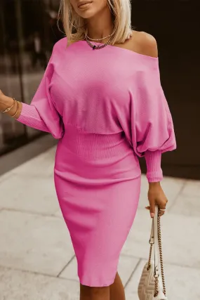 Exquisite Lantern Sleeve Sweater Dress