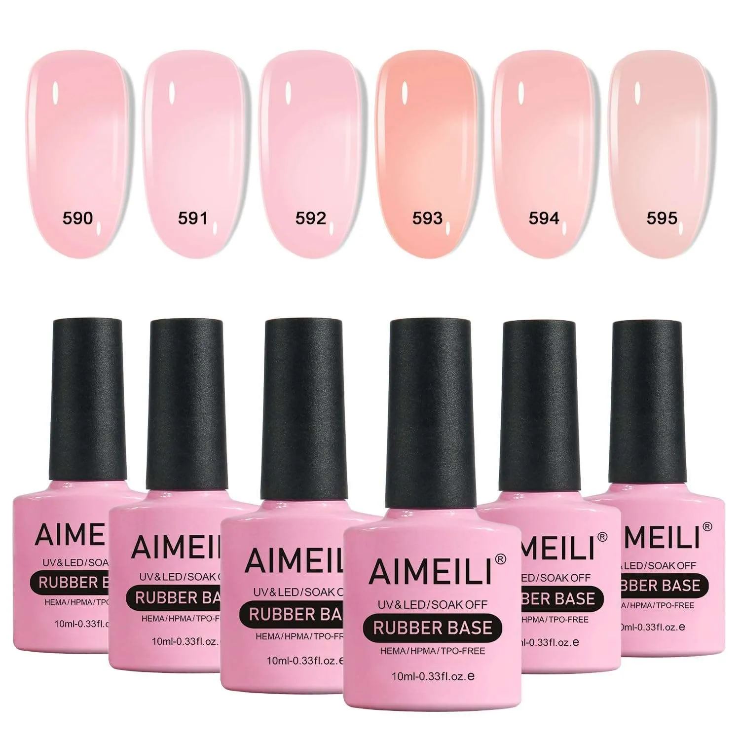 Glitter Rubber Base Gel- Set6