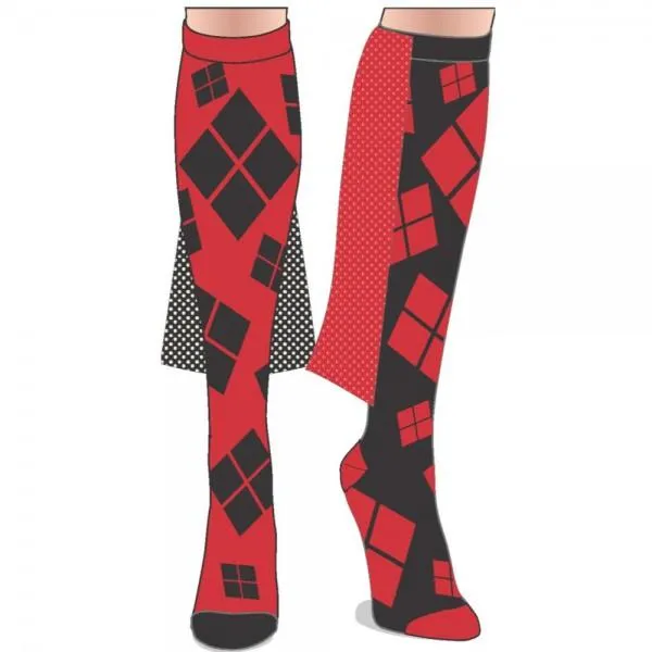 Harley Quinn Juniors Knee High Socks