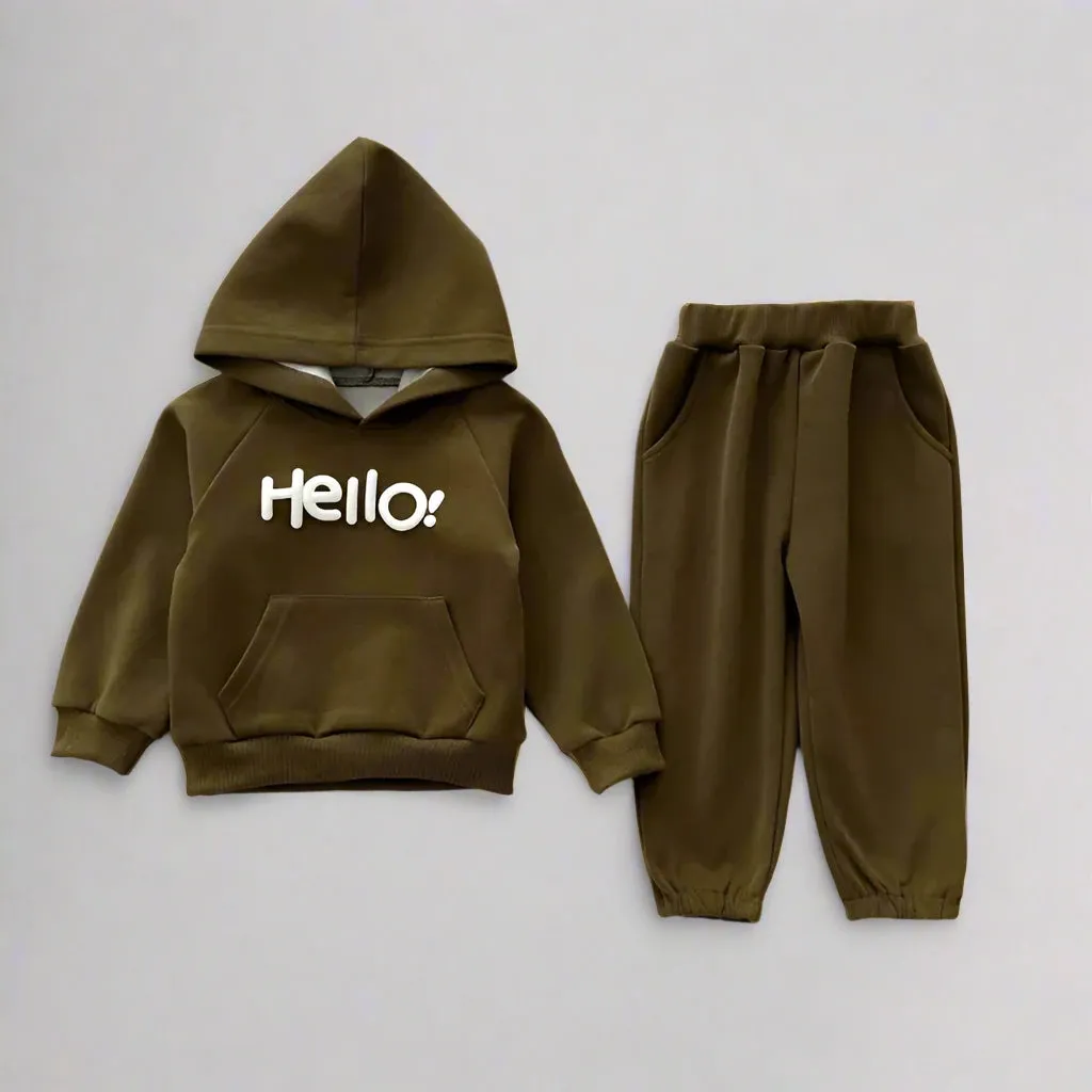 Hello Kids Hoodie & Sweatpants Set