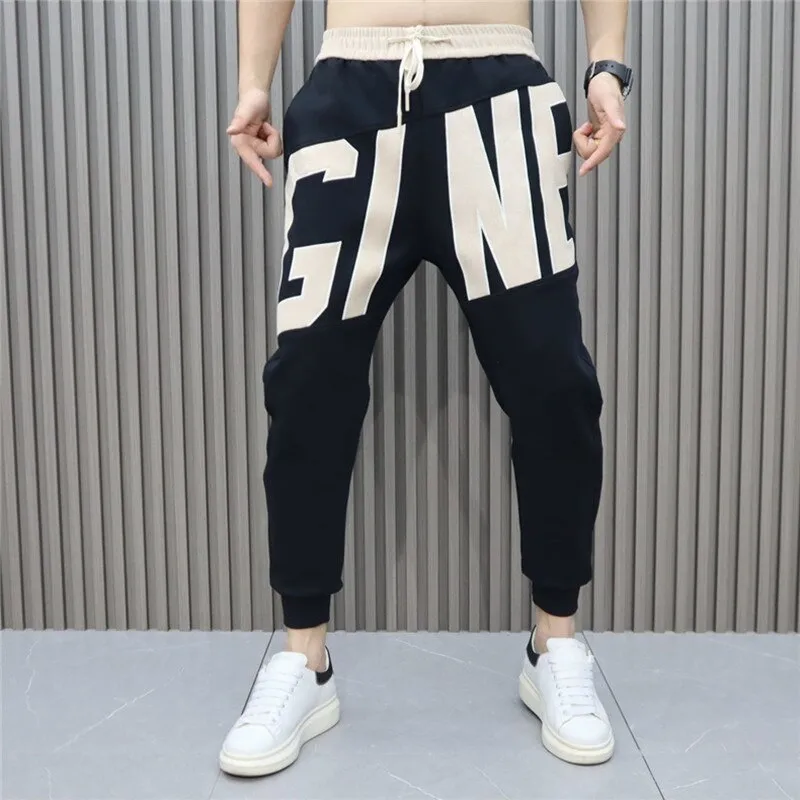 KOR Y2K Letter Printed Designer Sweatpants