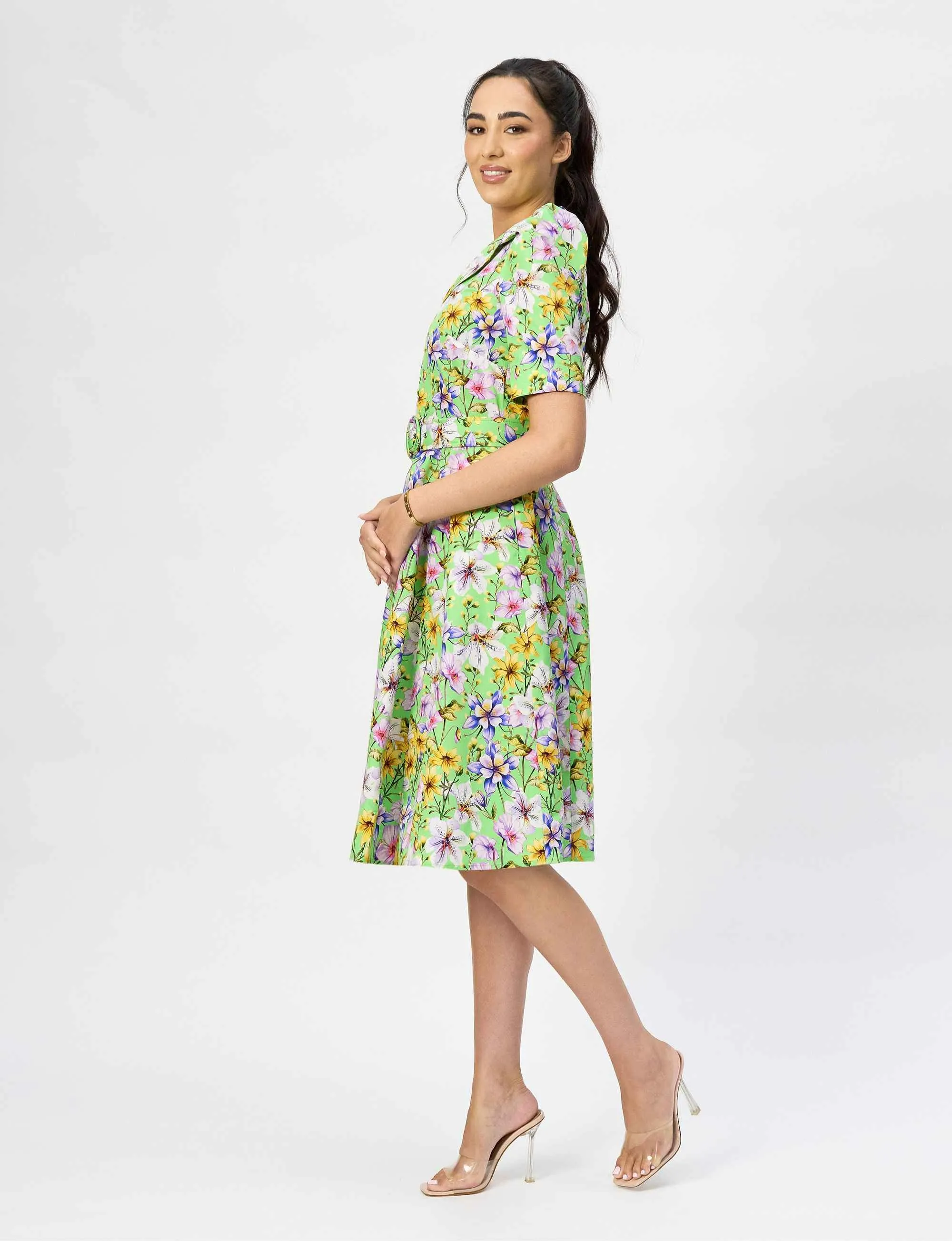 Kylie 'Apple Tigerlily' Limited Edition Cotton Silk Shirtdress