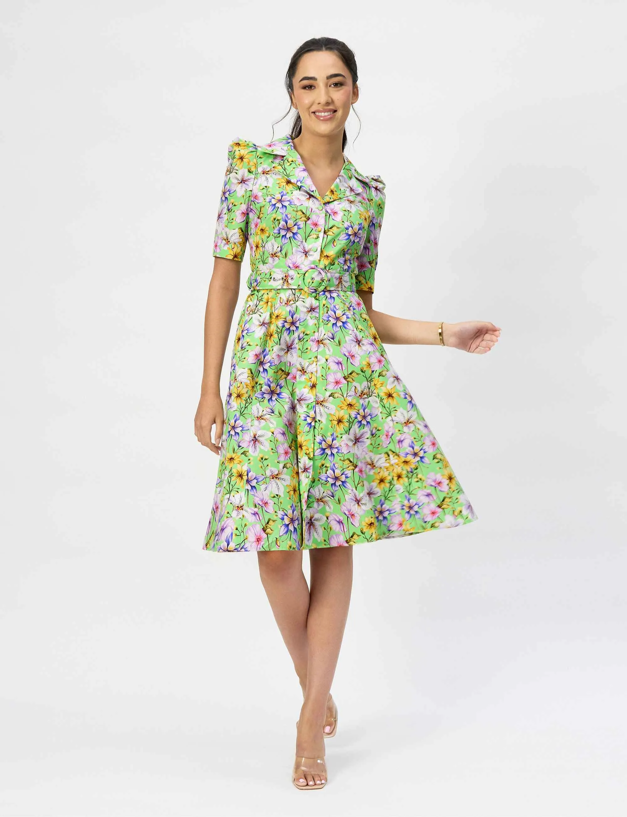 Kylie 'Apple Tigerlily' Limited Edition Cotton Silk Shirtdress
