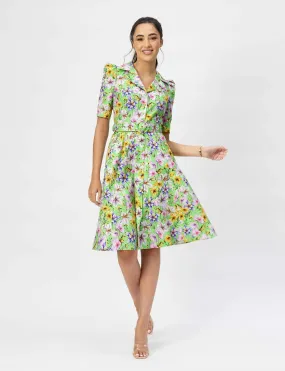 Kylie 'Apple Tigerlily' Limited Edition Cotton Silk Shirtdress
