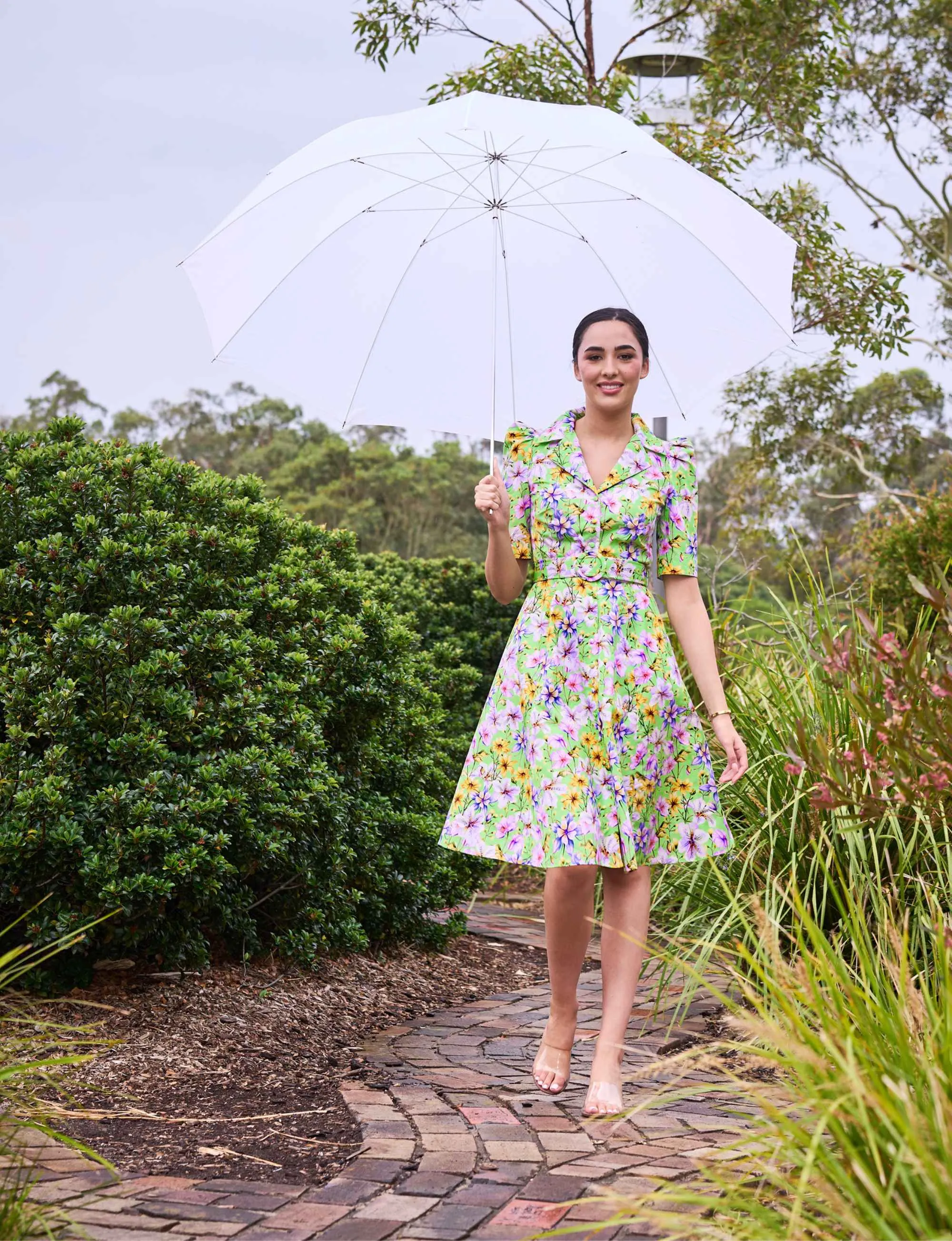 Kylie 'Apple Tigerlily' Limited Edition Cotton Silk Shirtdress