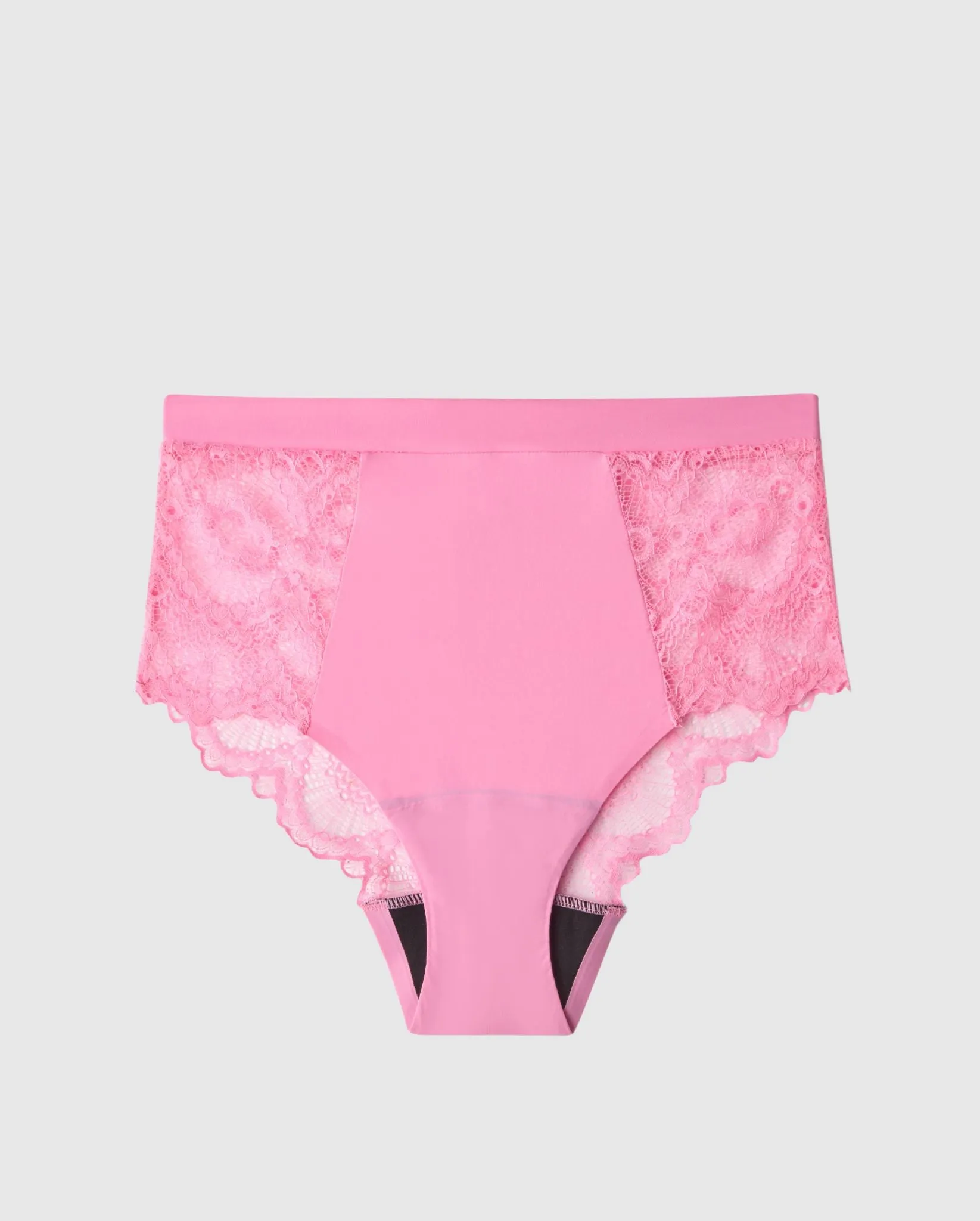 Lace Period Highwaist Briefs Candy Pink