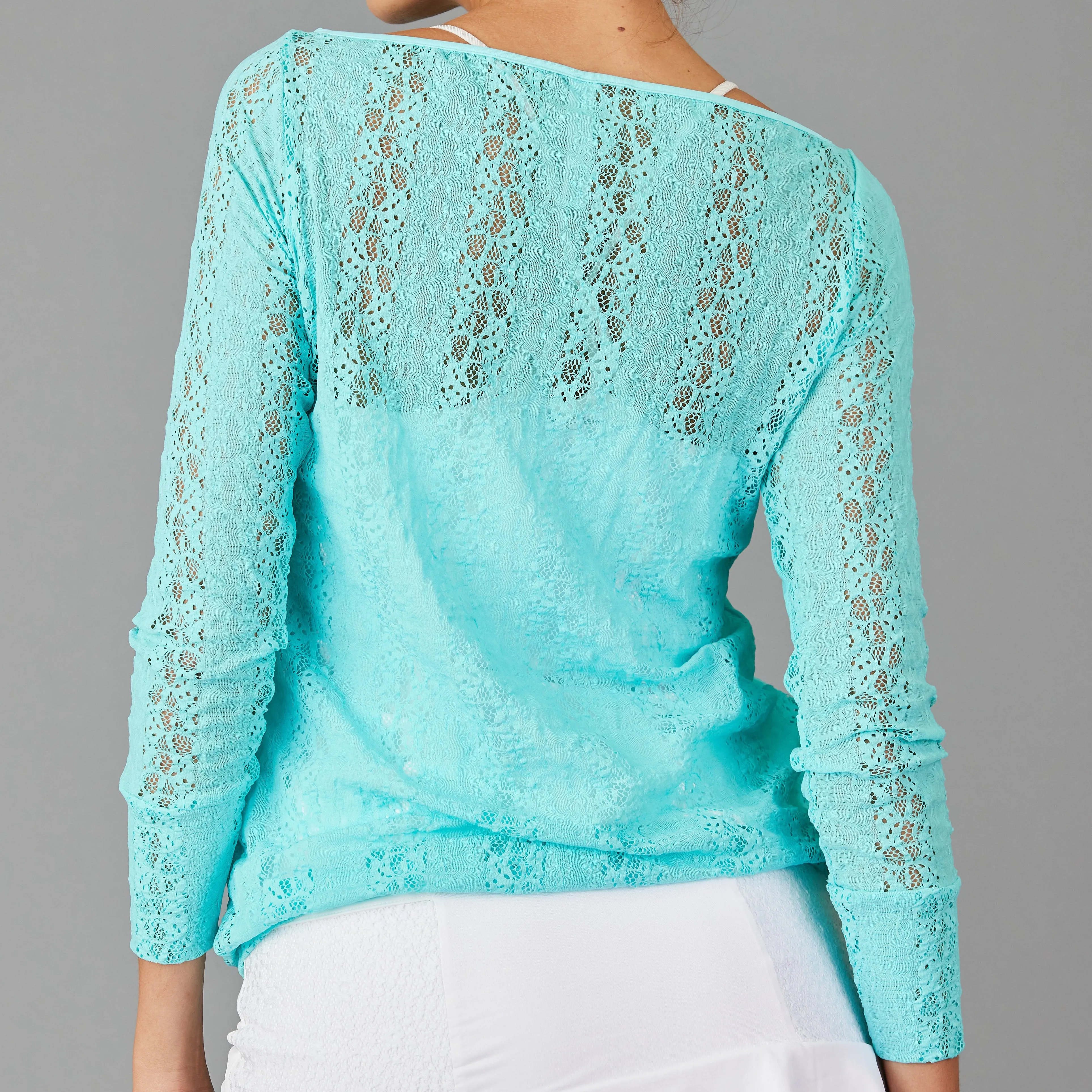 Lace Pullover Top (turquoise)