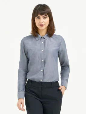 Ladies' Boyfriend Blouse - Blue Chambray