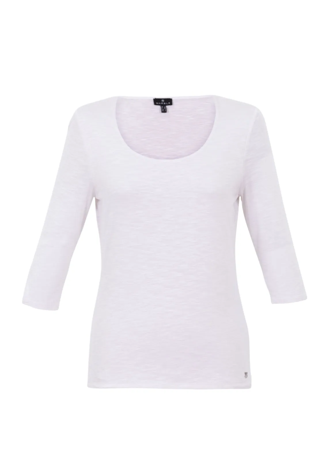 Marble 6964 Plain Scoop Neck Double Layer Stretchy Top (5 Colours)