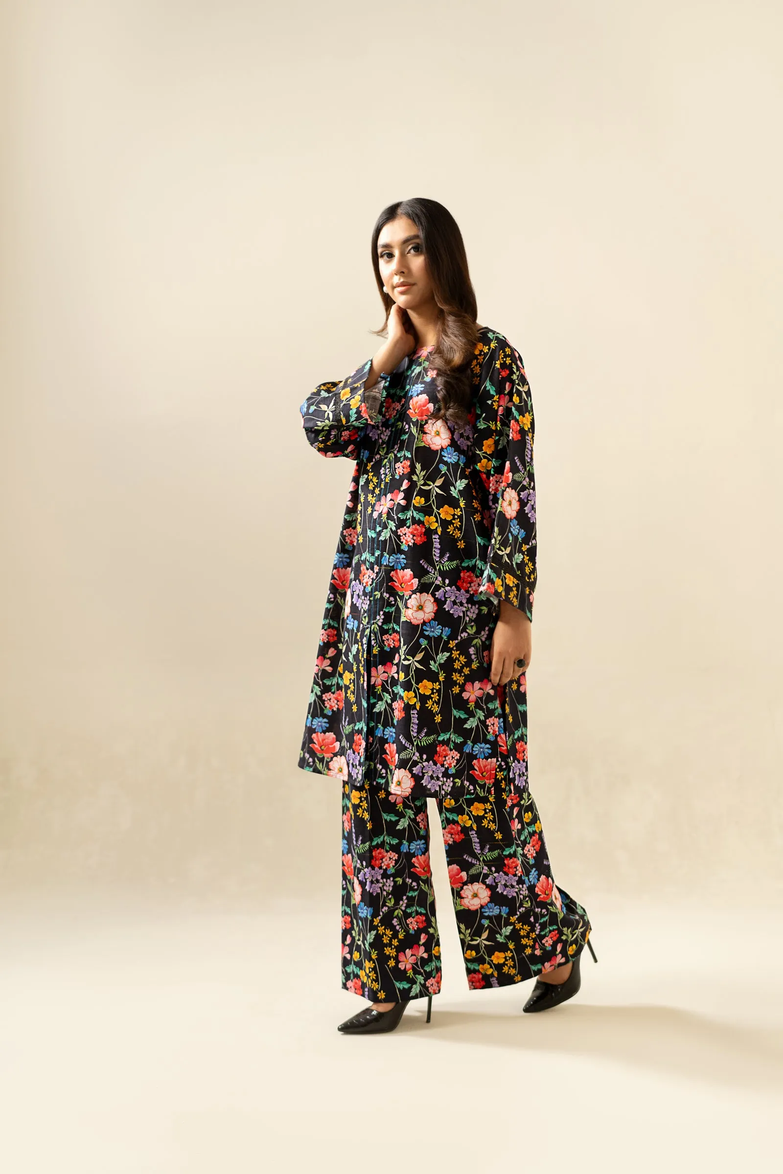 Multi Slub Khaddar Digital print