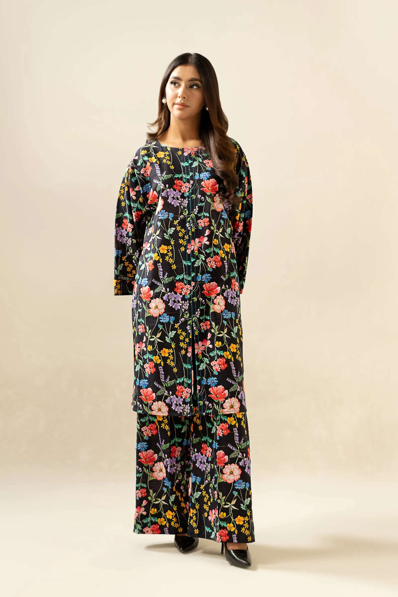 Multi Slub Khaddar Digital print