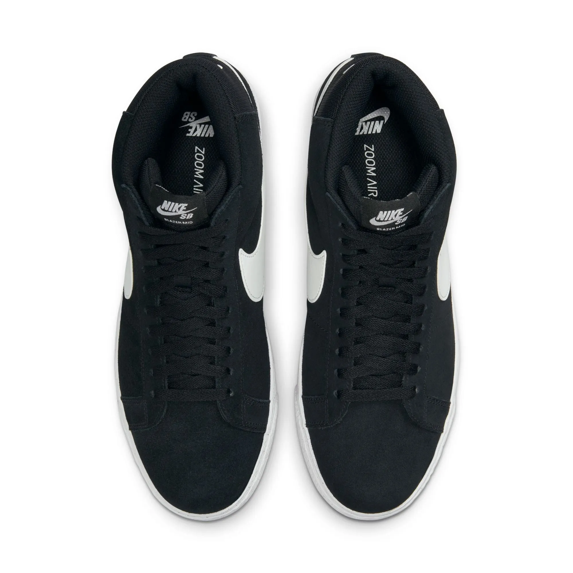 Nike SB Zoom Blazer Mid Skate Shoes-Black/White-White