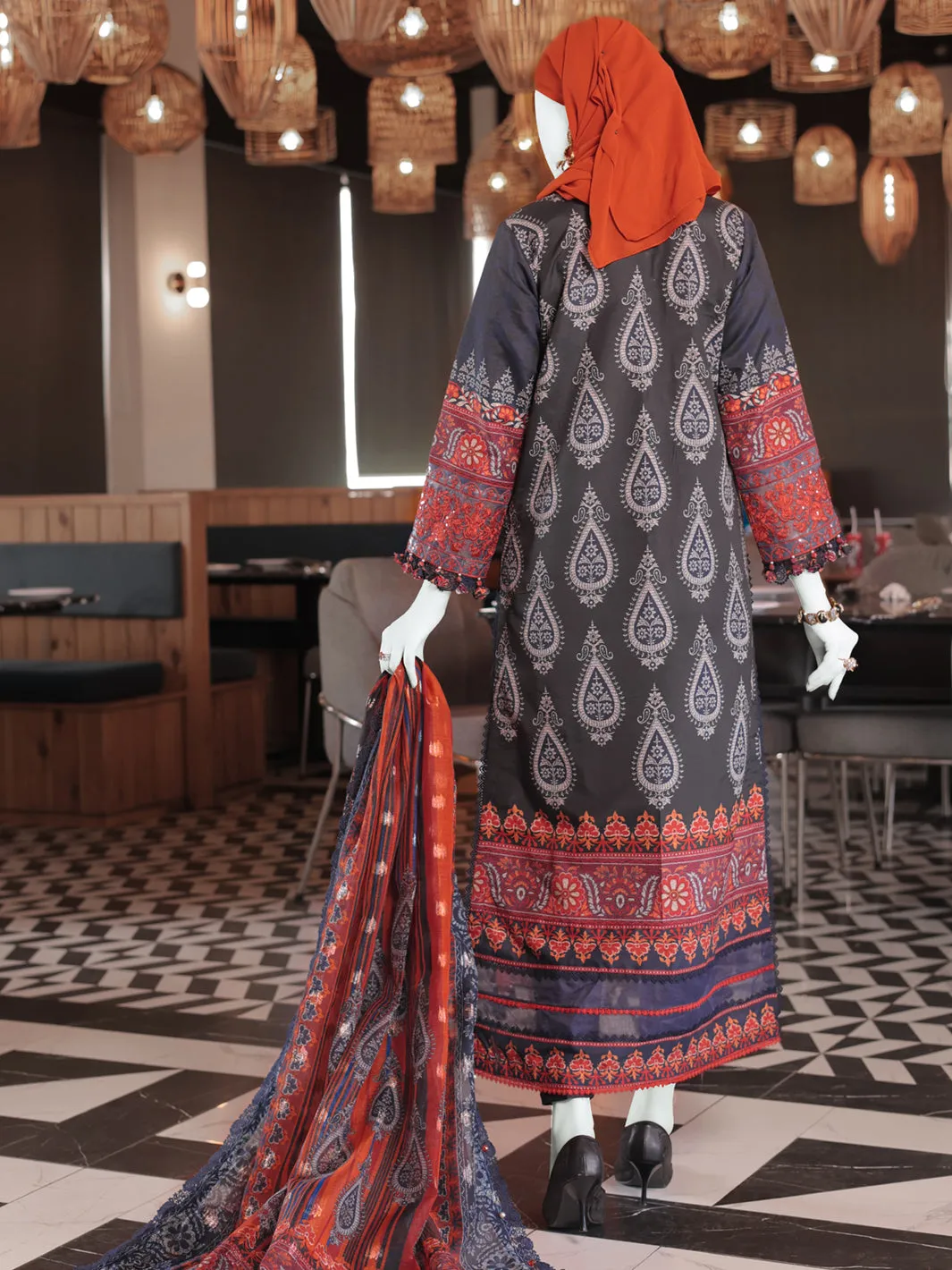 Panjnad by J. Essentials – Blue Embroidered | PJ-ESSU-24-0702